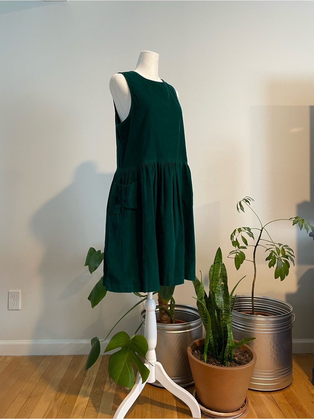 Vintage 70s OshKosh Corduroy Pinafore/Overalls Dress - Picture 2 of 7